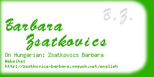 barbara zsatkovics business card